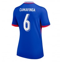 Frankreich Eduardo Camavinga #6 Fußballbekleidung Heimtrikot Damen EM 2024 Kurzarm